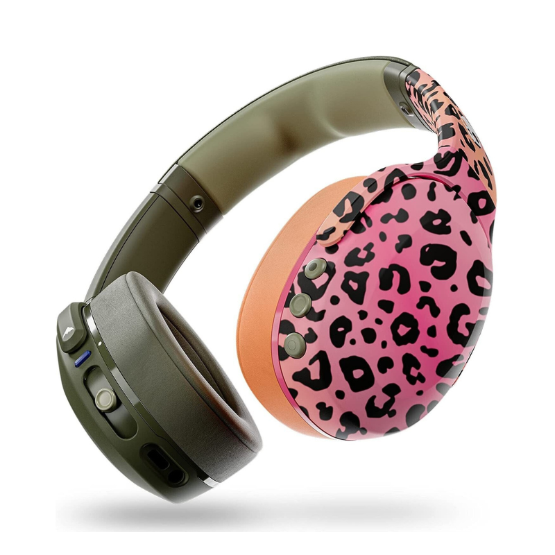 Skullcandy X Burton Crusher Evo Sensory Bass Wireless Headphones three quarter view showing pink camo