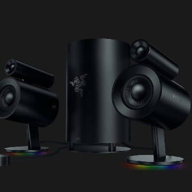 Razer 2.1 Gaming Speakers Nommo Pro on black background