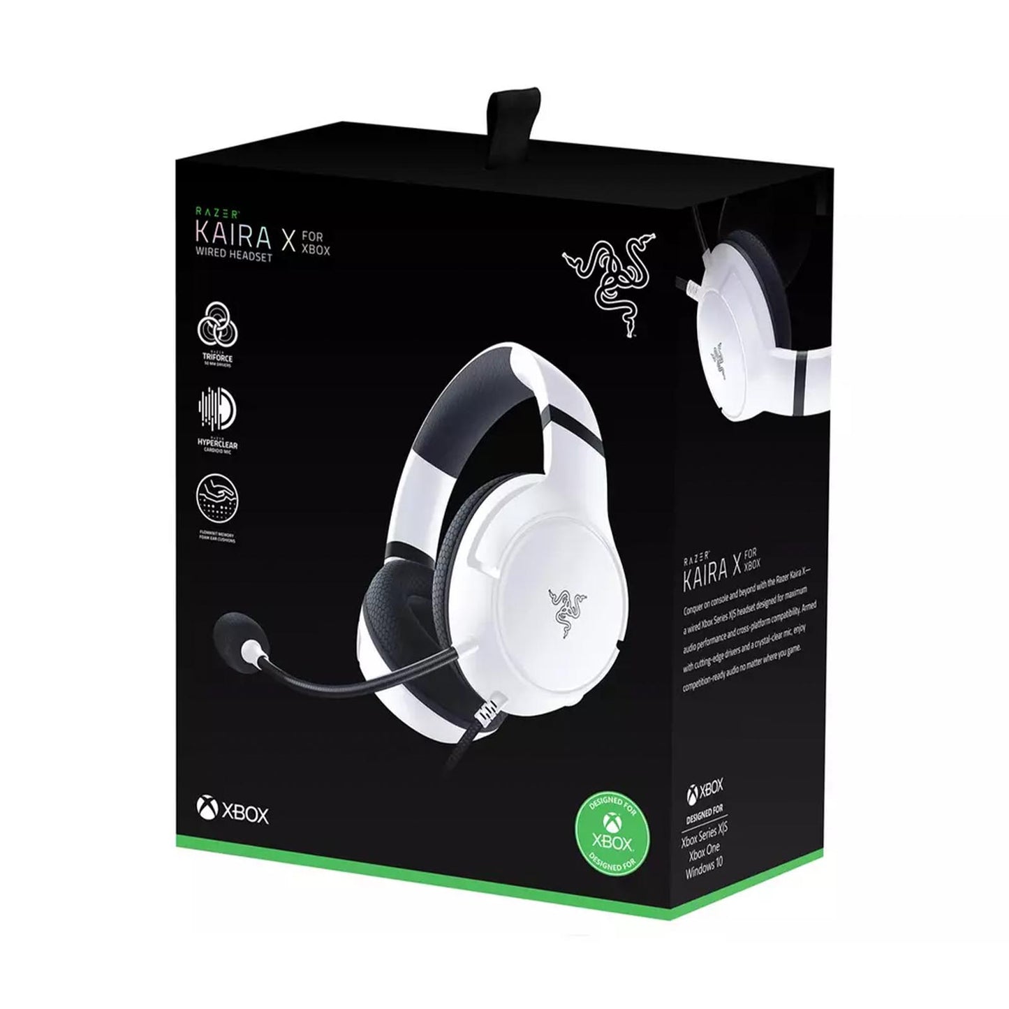  Razer Kaira X Wired Headset for Xbox Series XS, Xbox One, PC,  Mac & Mobile Devices: Triforce 50mm Drivers - HyperClear Cardioid Mic -  Flowknit Memory Foam Ear Cushions - On-Headset