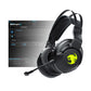 Roccat ELO 7.1 Air Wireless Black Headset side view showing green colours