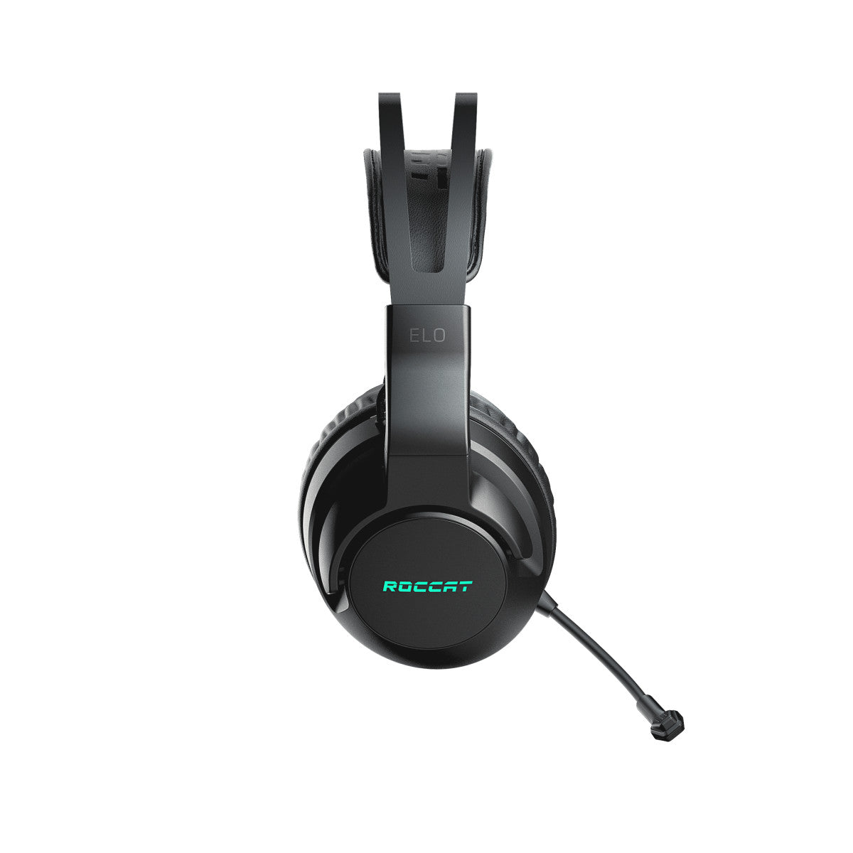 Roccat ELO 7.1 Air Wireless Black Headset side view and mic