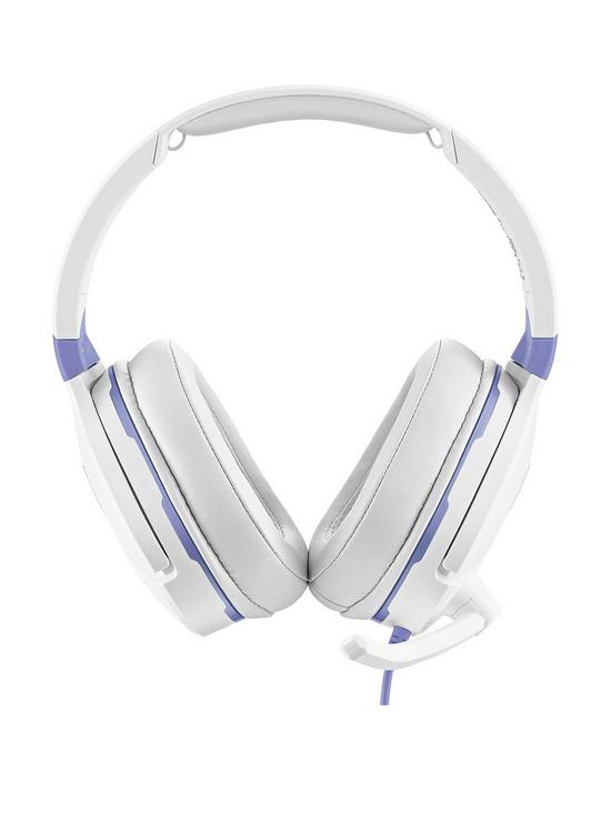Turtle Beach Recon Spark Wired Purple, White Gaming Headset front view