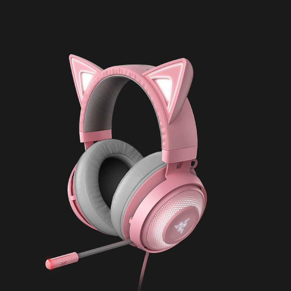 Razer kraken quartz online kitty edition