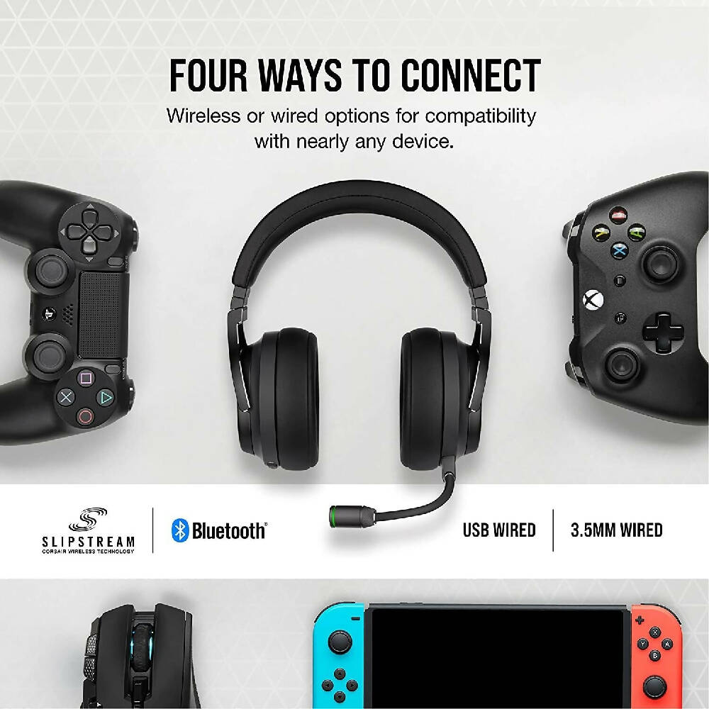 CORSAIR VIRTUOSO RGB WIRELESS XT High-Fidelity Gaming Headset — Slate