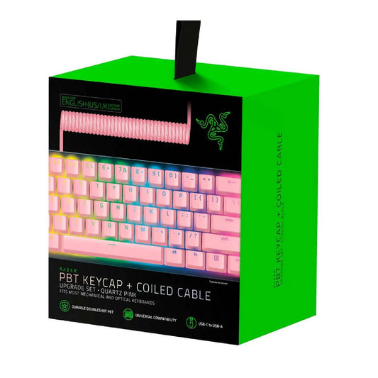 Razer PBT Keycap and Coiled Cable Pink